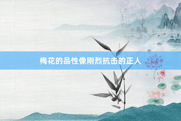 梅花的品性像刚烈抗击的正人